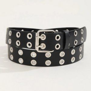 Double Eyelet Black Belt